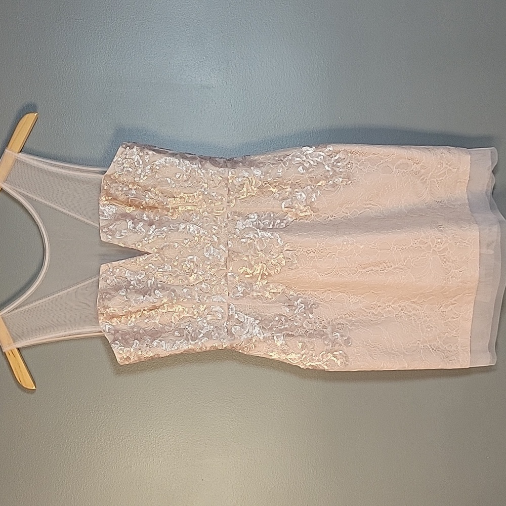 BCBGMaxazria Sequin Lace Corset Mini Dress Size 6
